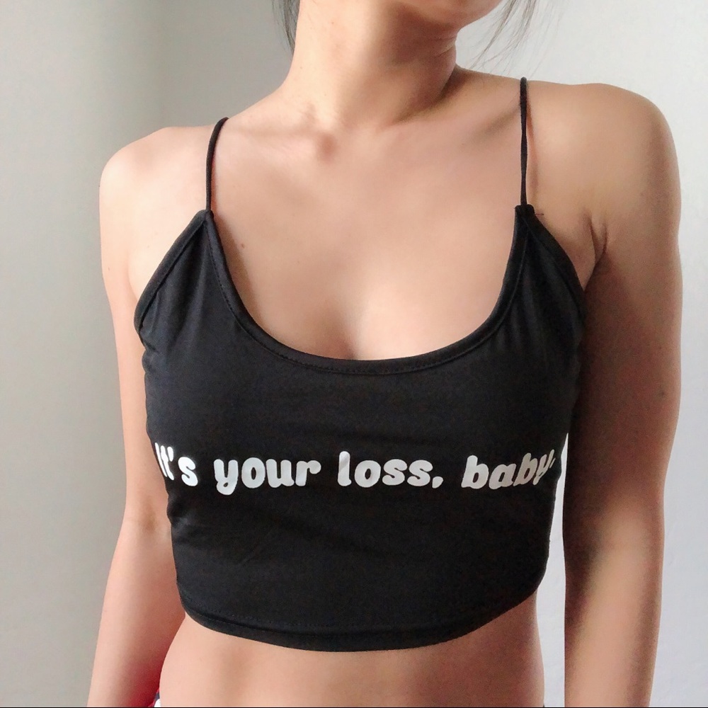 NEW black crop top